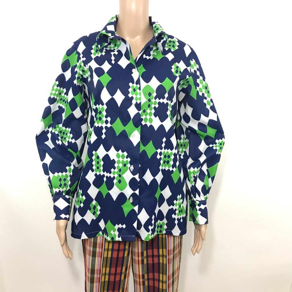 Mod Print Blouse